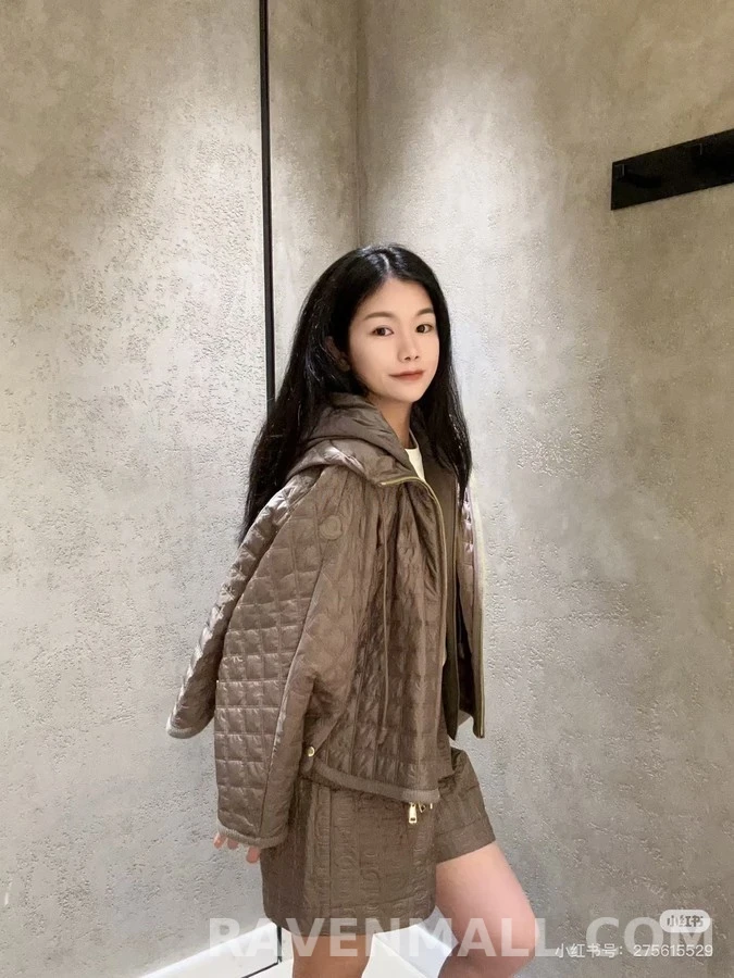몽클레어 몽클레어 퀼팅 후드 케이프 패딩 상세 이미지
