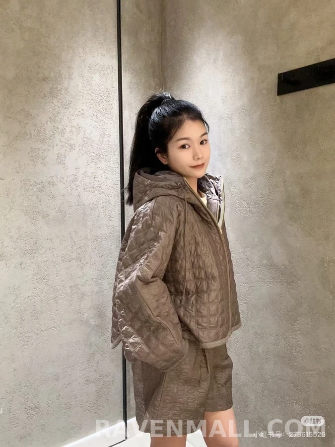 몽클레어 몽클레어 퀼팅 후드 케이프 패딩 상세 이미지