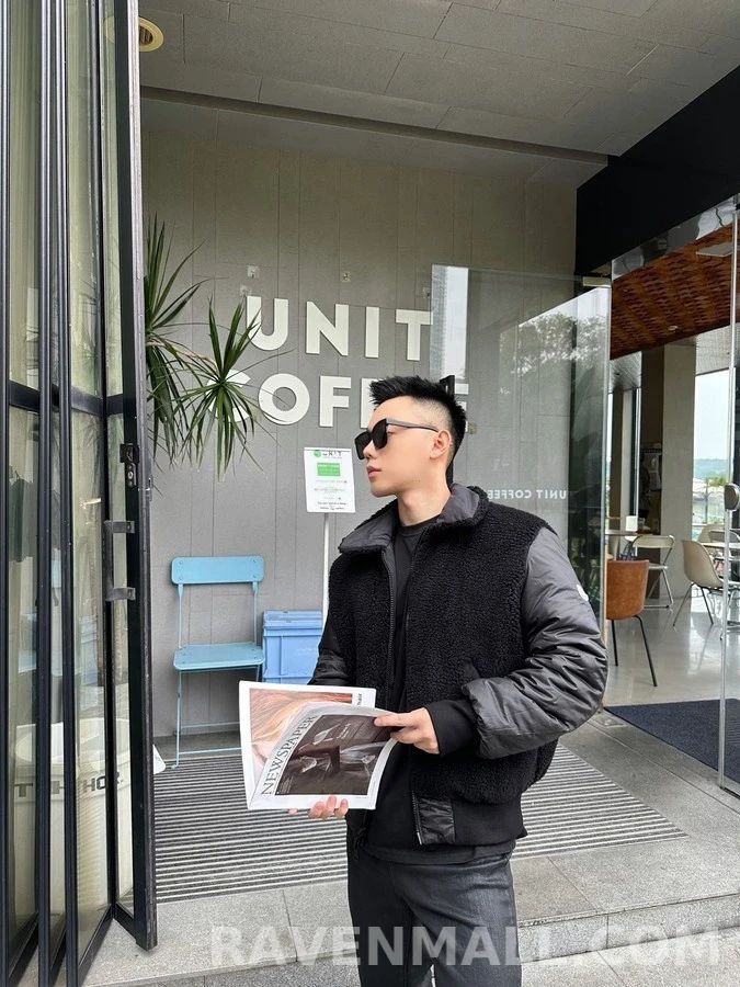 몽클레어 몽클레어 테디 퍼 칼라 양면 항공 패딩 상세 이미지