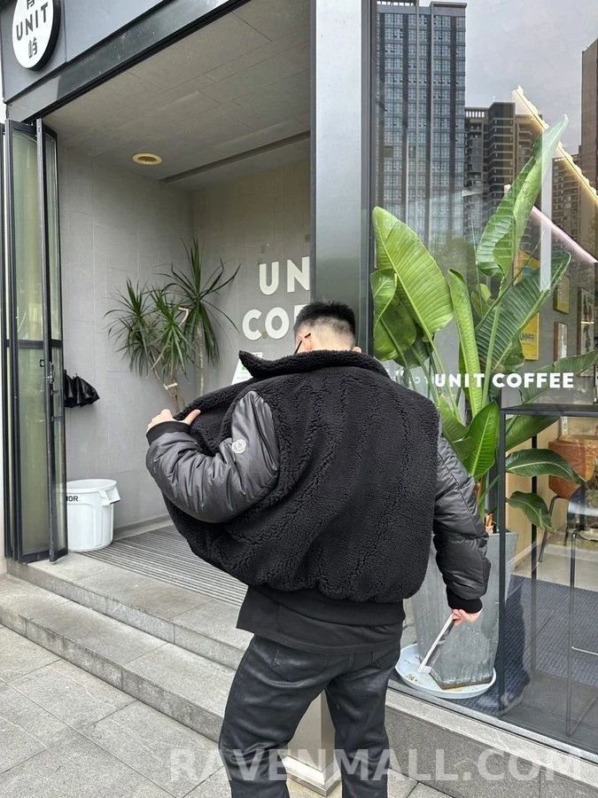 몽클레어 몽클레어 테디 퍼 칼라 양면 항공 패딩 상세 이미지