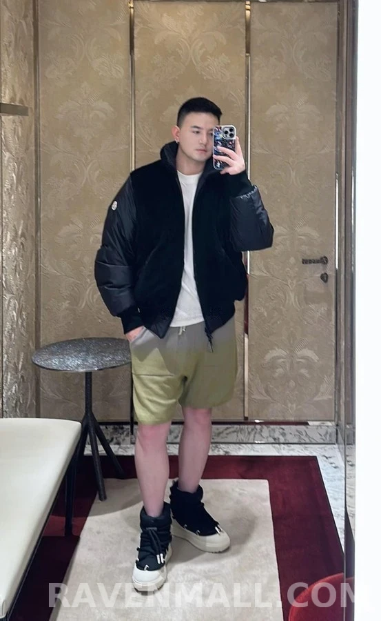 몽클레어 몽클레어 테디 퍼 칼라 양면 항공 패딩 상세 이미지