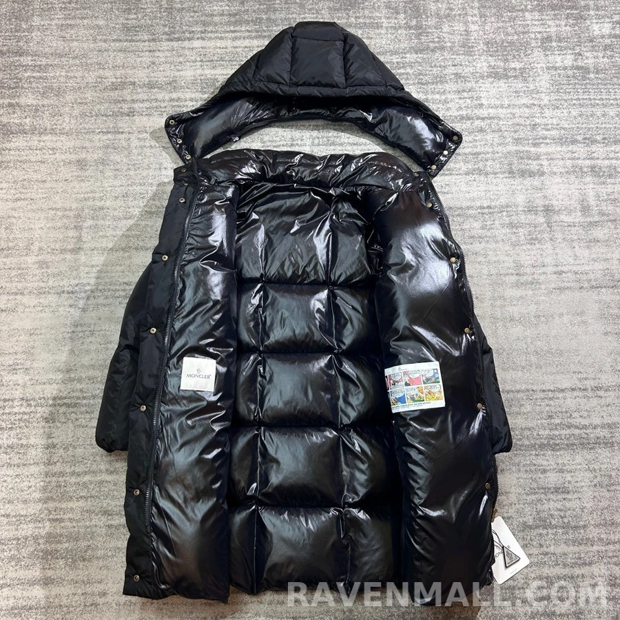 몽클레어 몽클레어 후드 버튼 롱 패딩 상세 이미지