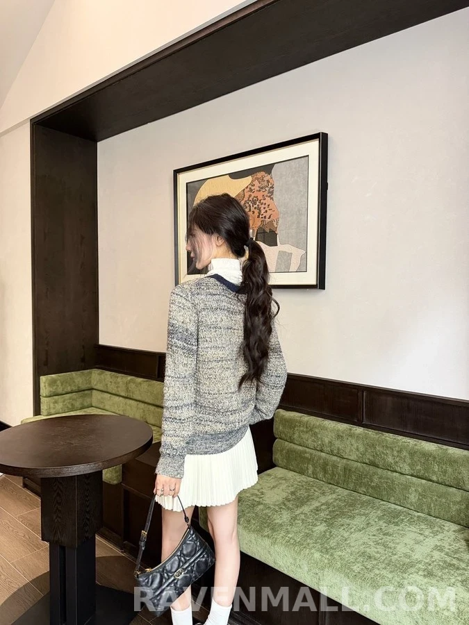 디올 디올 레터링 V넥 니트 가디건 상세 이미지