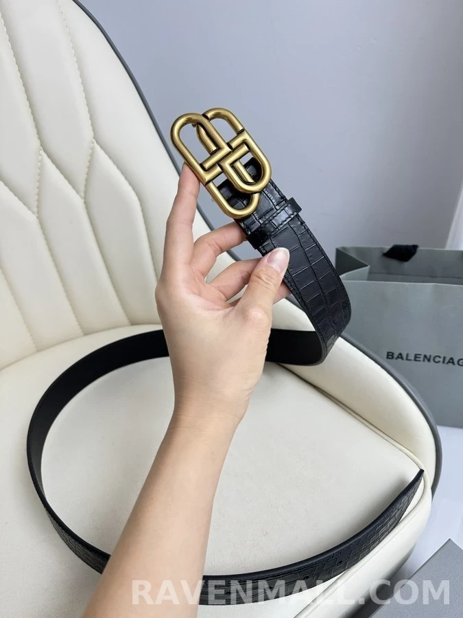 발렌시아가 발렌시아가 버클 악어 엠보 벨트 상세 이미지