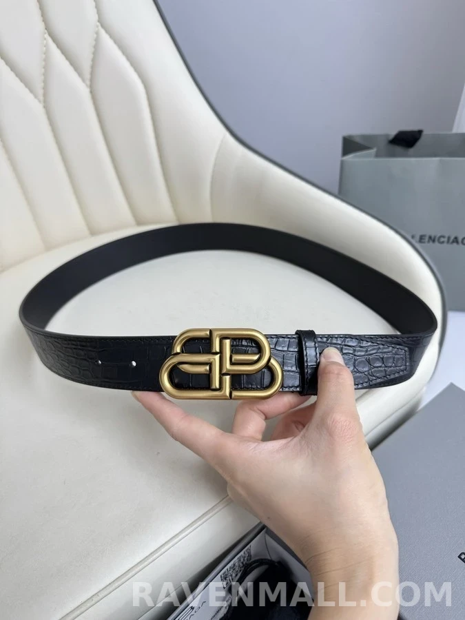 발렌시아가 발렌시아가 버클 악어 엠보 벨트 상세 이미지