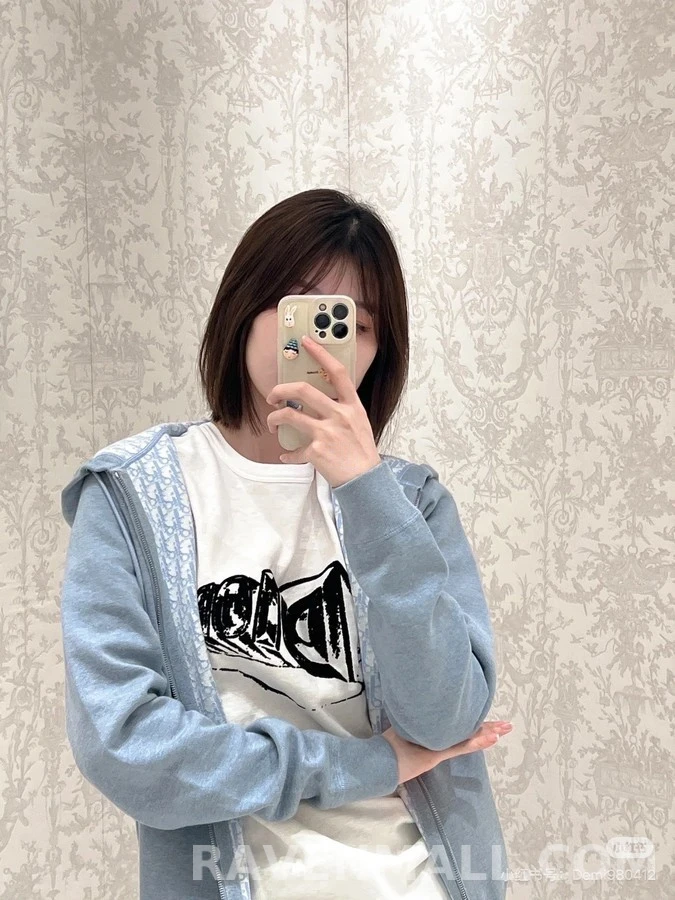 디올 디올 오블리크 패턴 후드 맨투맨 상세 이미지