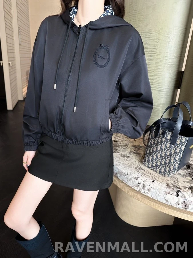 디올 디올 플라워 버드 프린트 양면 후드 집업 상세 이미지