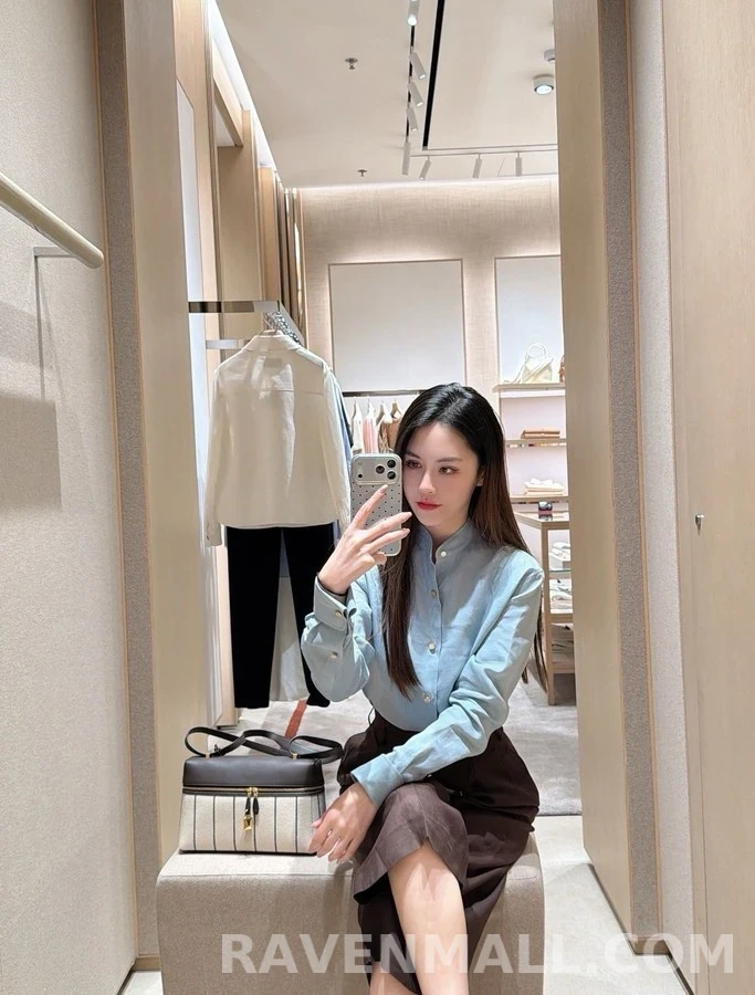 로로피아나 로로피아나 밴드카라 셔츠 상세 이미지