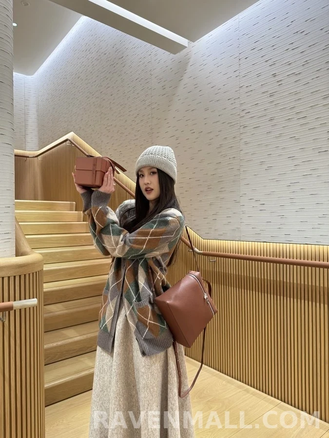 로로피아나 로로피아나 아가일 패턴 가디건 상세 이미지