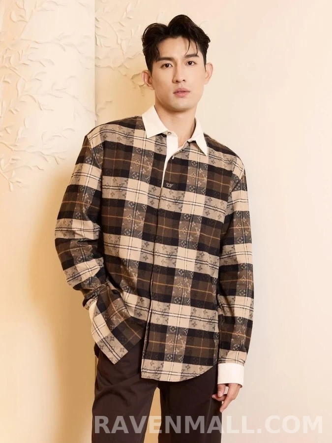 루이비통 루이비통 격자 체크 셔츠 상세 이미지
