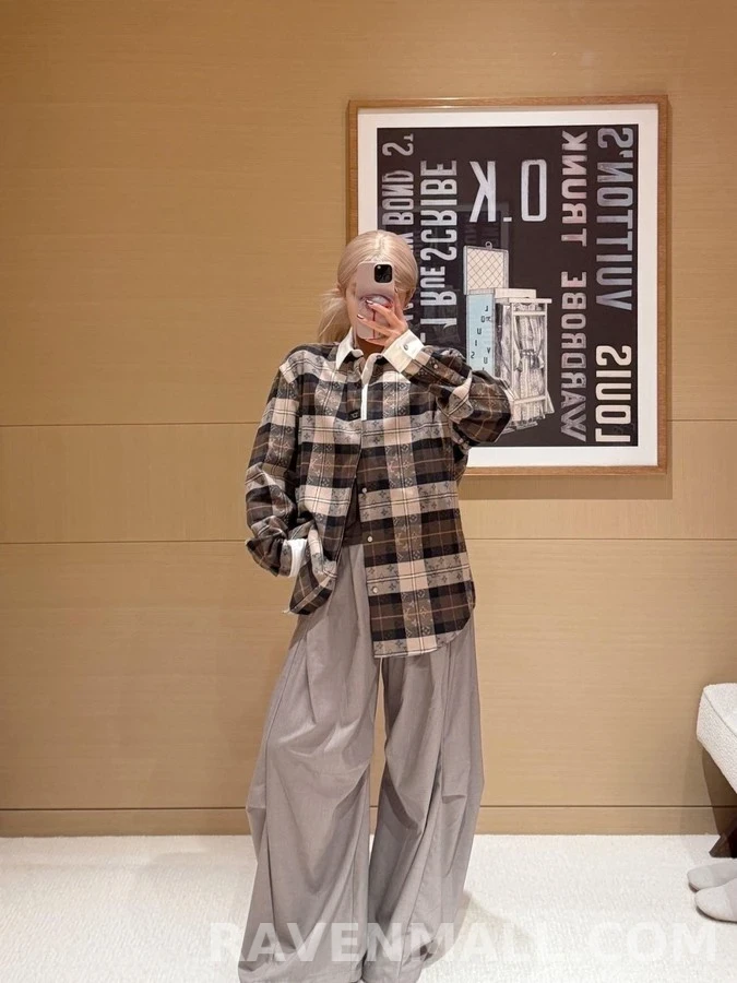루이비통 루이비통 격자 체크 셔츠 상세 이미지