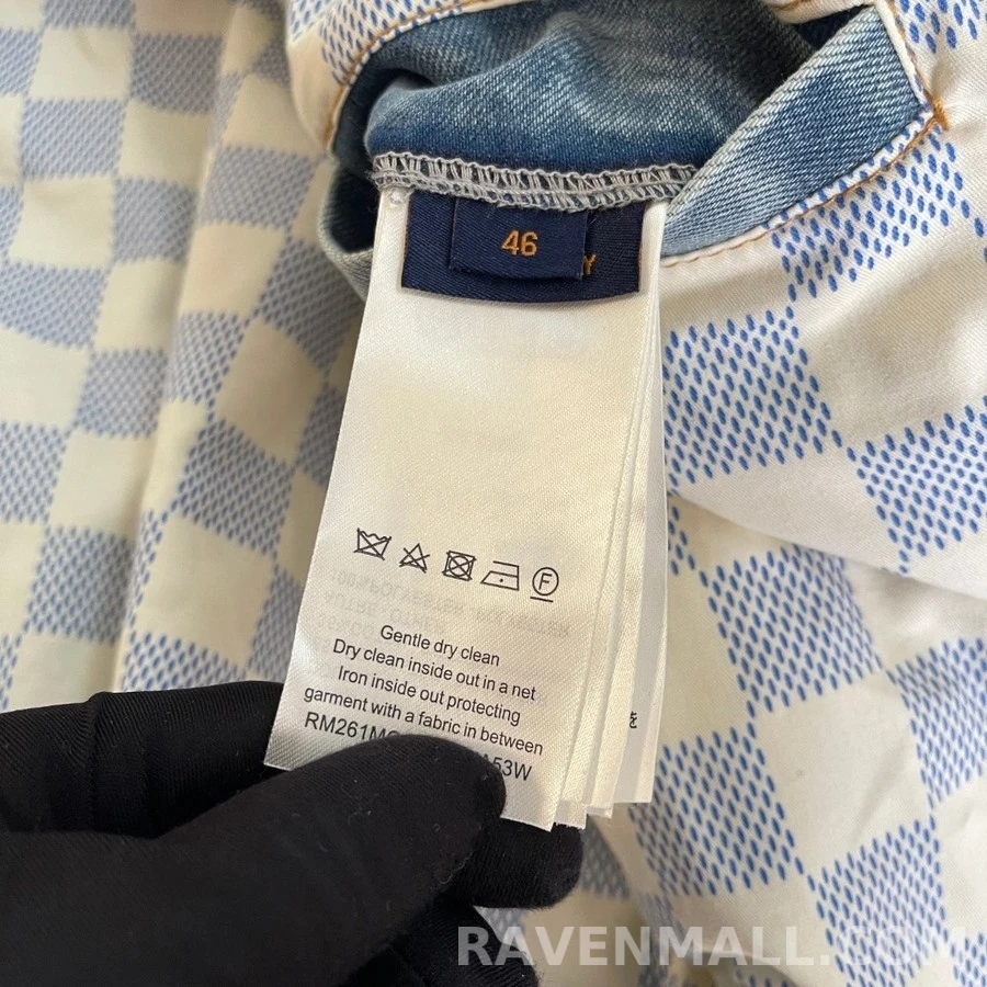 루이비통 루이비통 로고 워싱 데님 후드 집업 상세 이미지