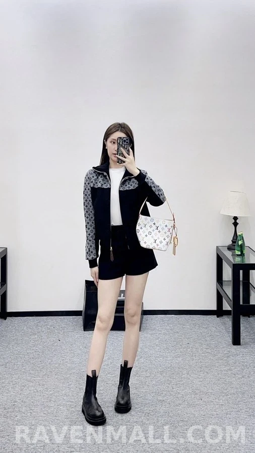루이비통 루이비통 모노그램 배색 울 자켓 상세 이미지