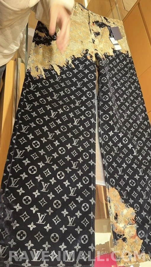 루이비통 루이비통 모노그램 블리치 플록 데님 팬츠 상세 이미지