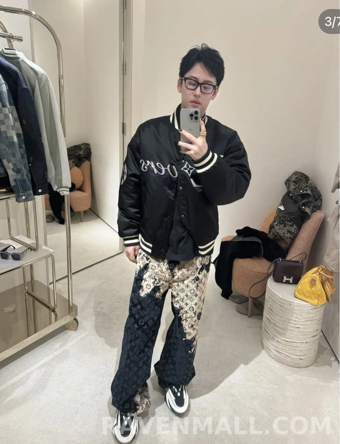 루이비통 루이비통 모노그램 블리치 플록 데님 팬츠 상세 이미지
