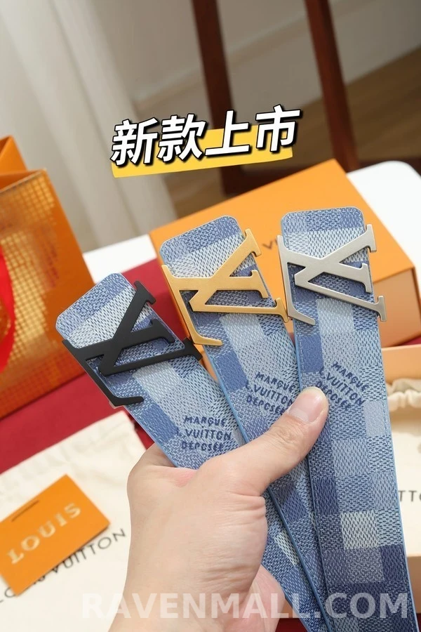 루이비통 루이비통 체크 패턴 벨트 상세 이미지
