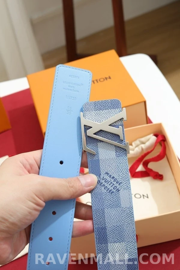 루이비통 루이비통 체크 패턴 벨트 상세 이미지
