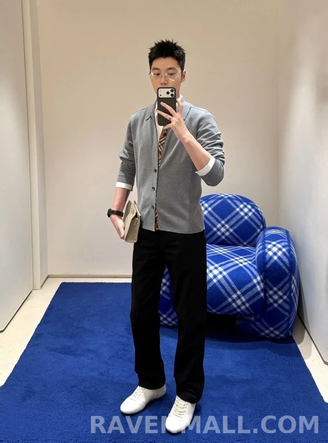 버버리 버버리 체크 패턴 울 가디건 상세 이미지