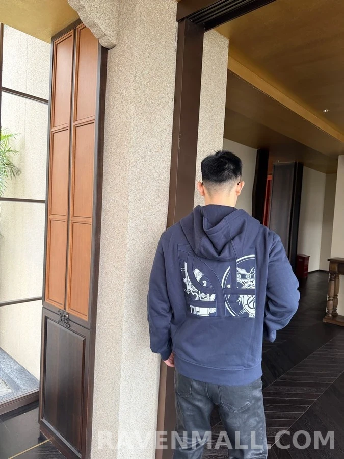 에르메스 에르메스 마술 문양 패치 자수 후드 집업 상세 이미지