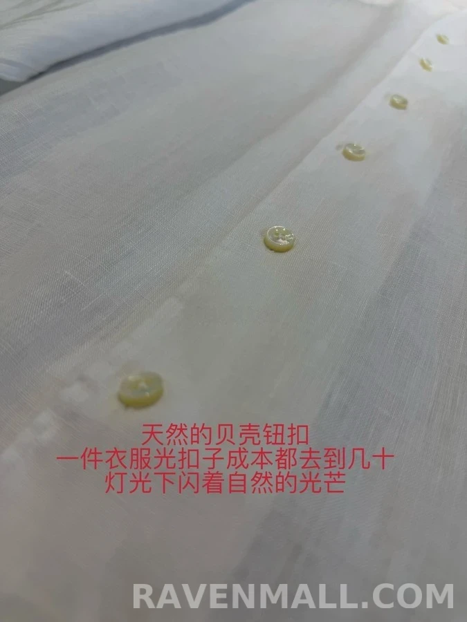 제냐 제냐 린넨 밴드 칼라 셔츠 상세 이미지