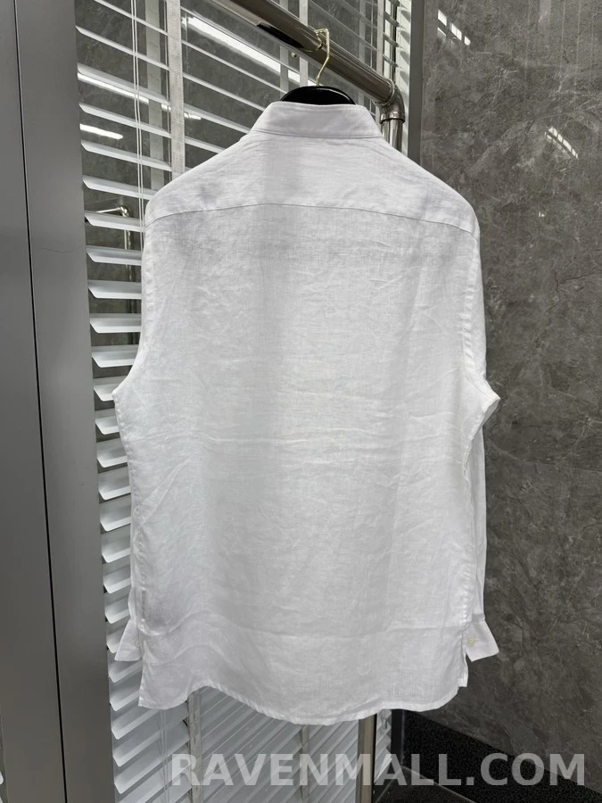 제냐 제냐 린넨 밴드 칼라 셔츠 상세 이미지