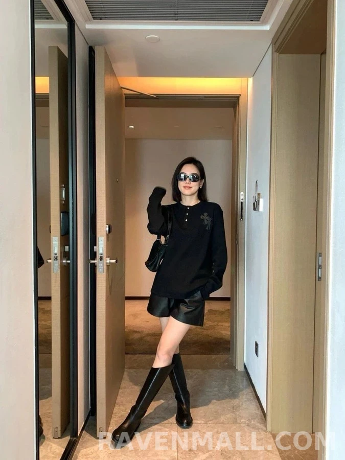 크롬하츠 크롬하츠 크로스 버튼 와플 긴팔 티셔츠 상세 이미지