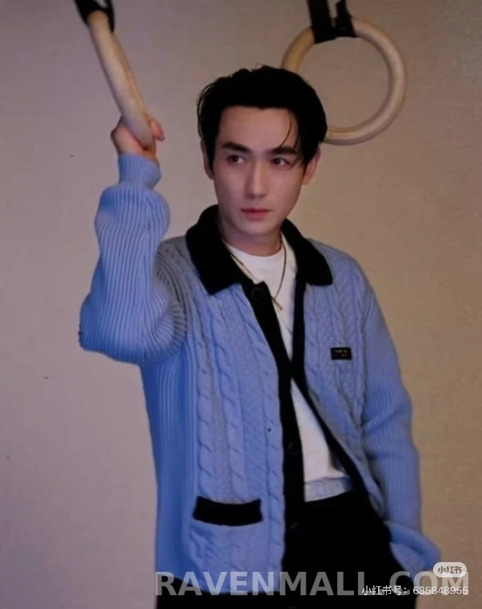 루이비통 루이비통 배색 꽈배기 가디건 상세 이미지
