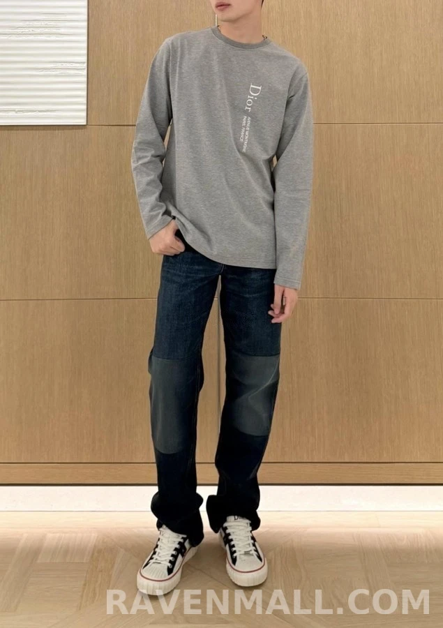디올 디올 몽테인 레터링 긴팔 티셔츠 상세 이미지