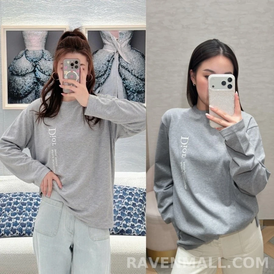 디올 디올 몽테인 레터링 긴팔 티셔츠 상세 이미지