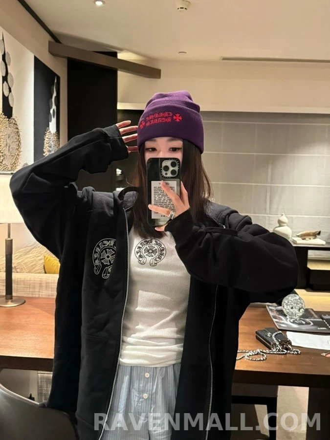 크롬하츠 크롬하츠 말굽 로고 프린트 후드 집업 상세 이미지