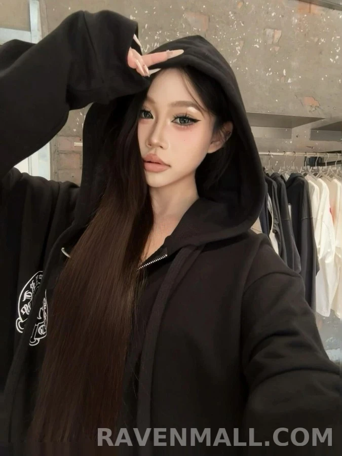 크롬하츠 크롬하츠 말굽 로고 프린트 후드 집업 상세 이미지