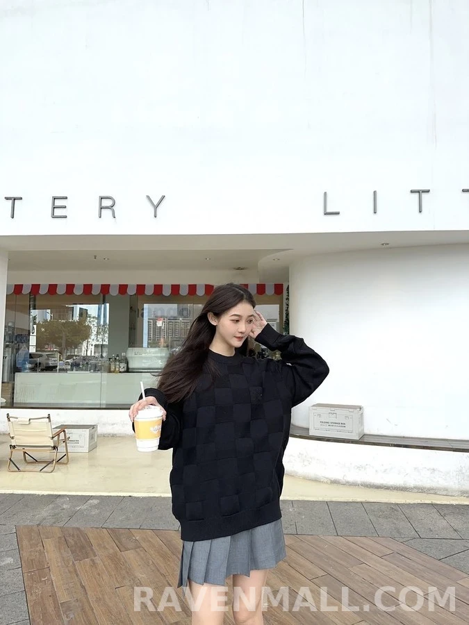 루이비통 루이비통 다미에 라운드넥 니트 상세 이미지