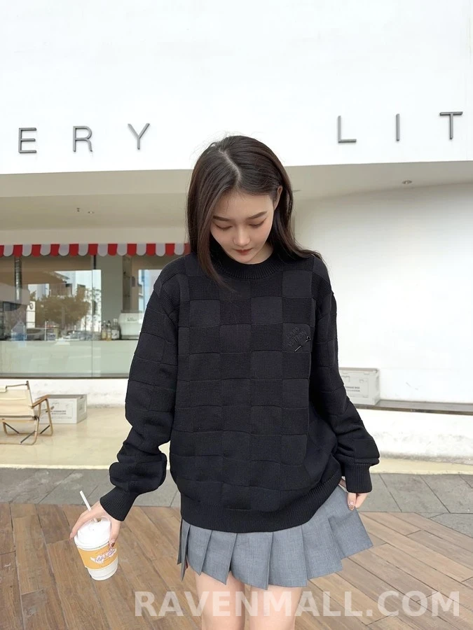 루이비통 루이비통 다미에 라운드넥 니트 상세 이미지