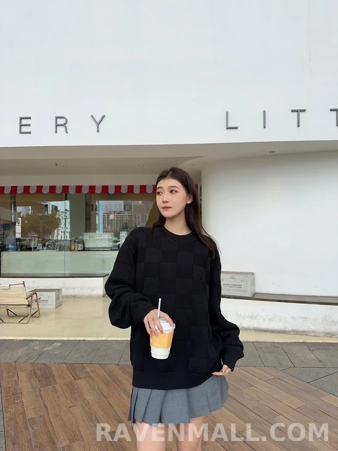루이비통 루이비통 다미에 라운드넥 니트 상세 이미지