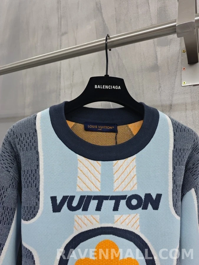 루이비통 루이비통 VUITTON 레터링 플라워 로고 니트 상세 이미지