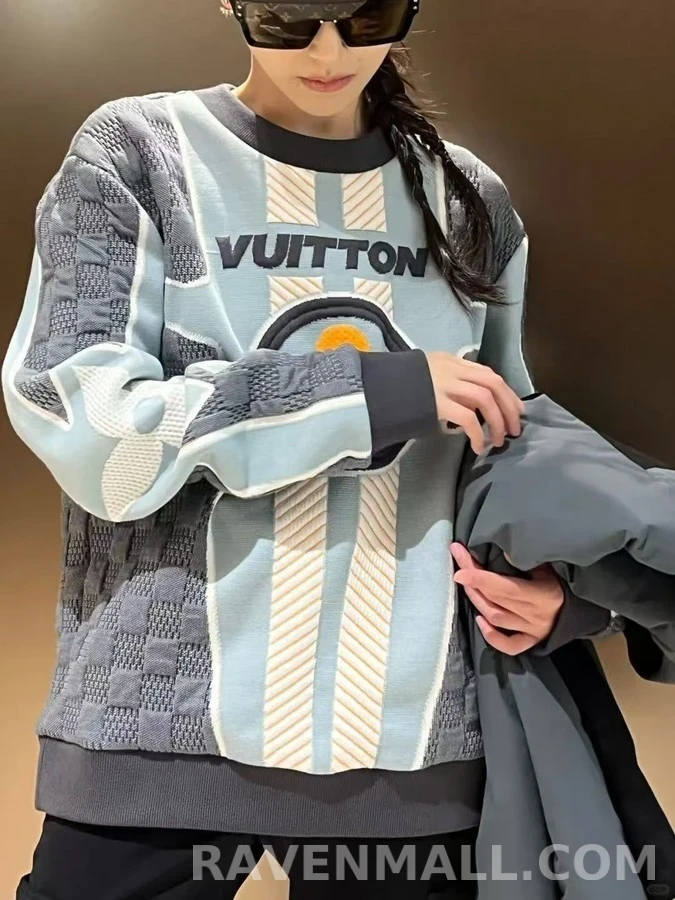 루이비통 루이비통 VUITTON 레터링 플라워 로고 니트 상세 이미지