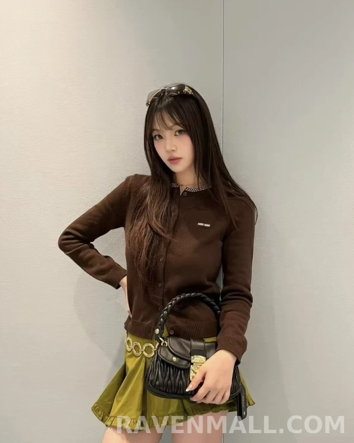 미우미우 미우미우 도트넥 니트 가디건 상세 이미지