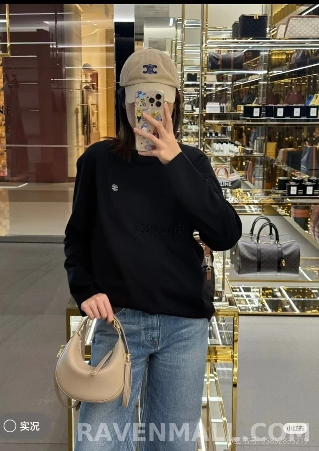 셀린느 셀린느 트리옹프 리브드 긴팔 티셔츠 상세 이미지