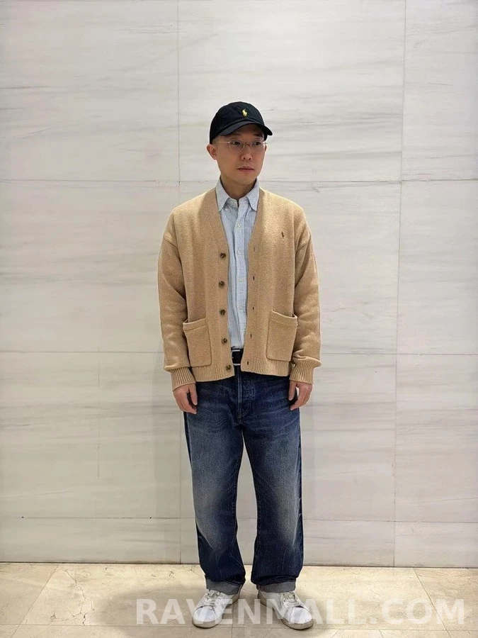 폴로 랄프 로렌 폴로 랄프 로렌 로고 자수 코튼 가디건 상세 이미지