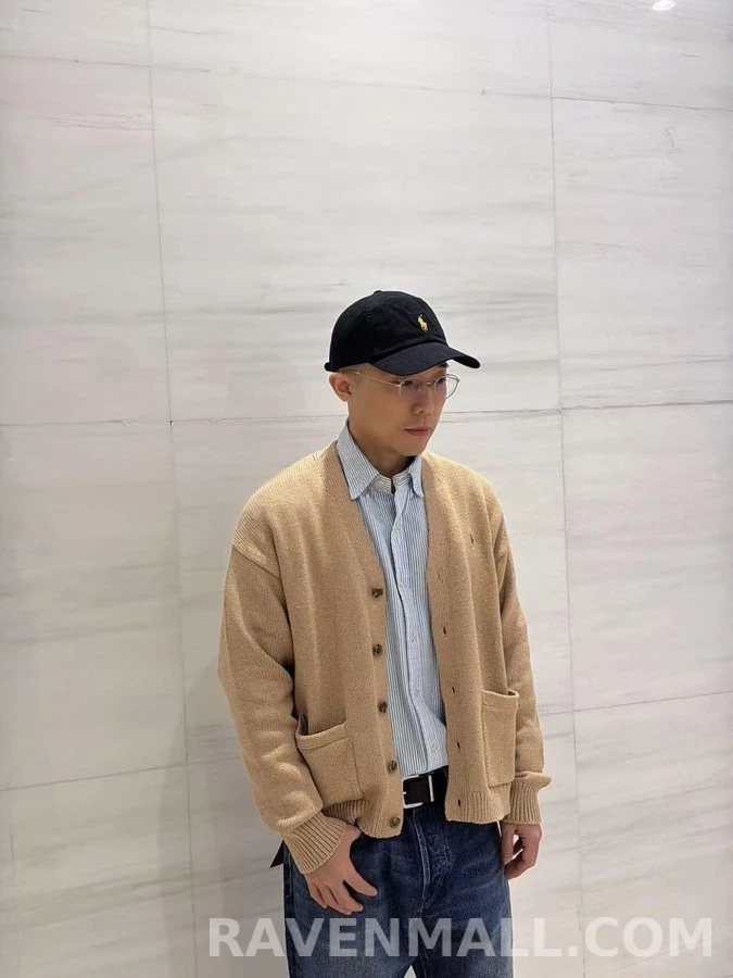 폴로 랄프 로렌 폴로 랄프 로렌 로고 자수 코튼 가디건 상세 이미지