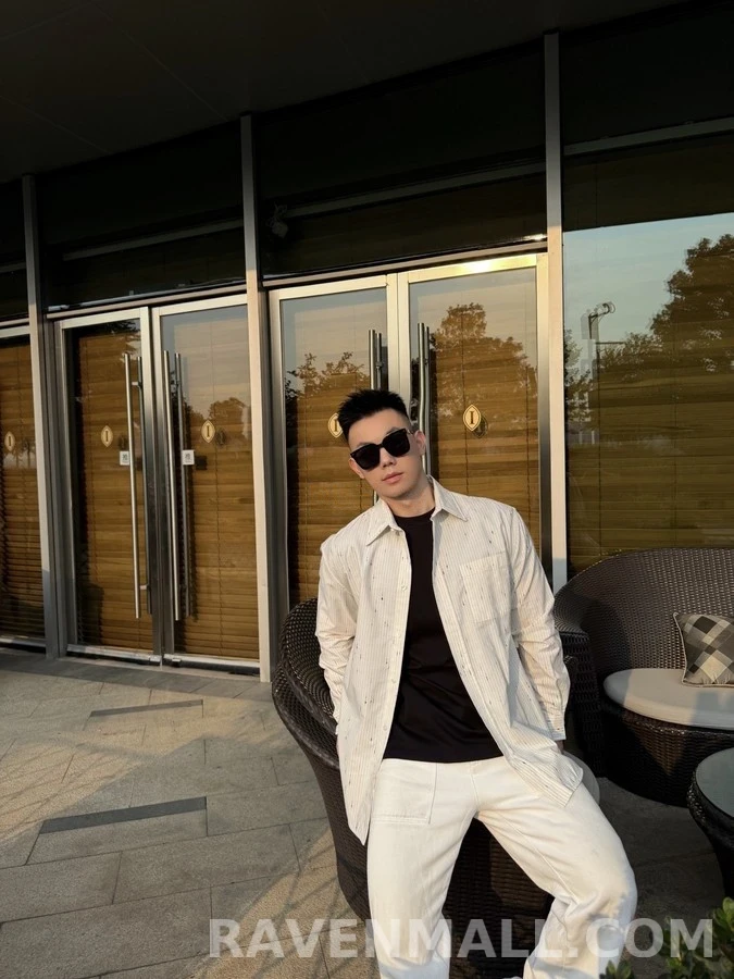 샤넬 샤넬 별점 자수 스트라이프 셔츠 상세 이미지