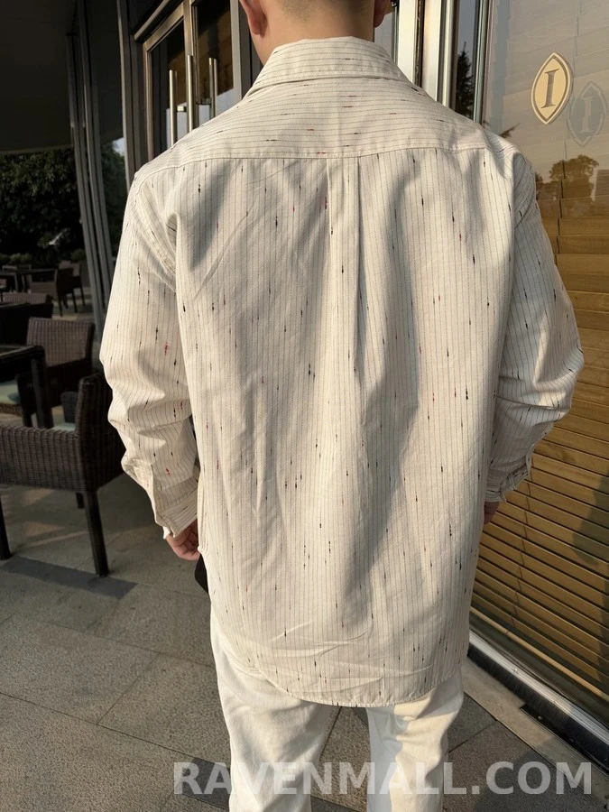 샤넬 샤넬 별점 자수 스트라이프 셔츠 상세 이미지