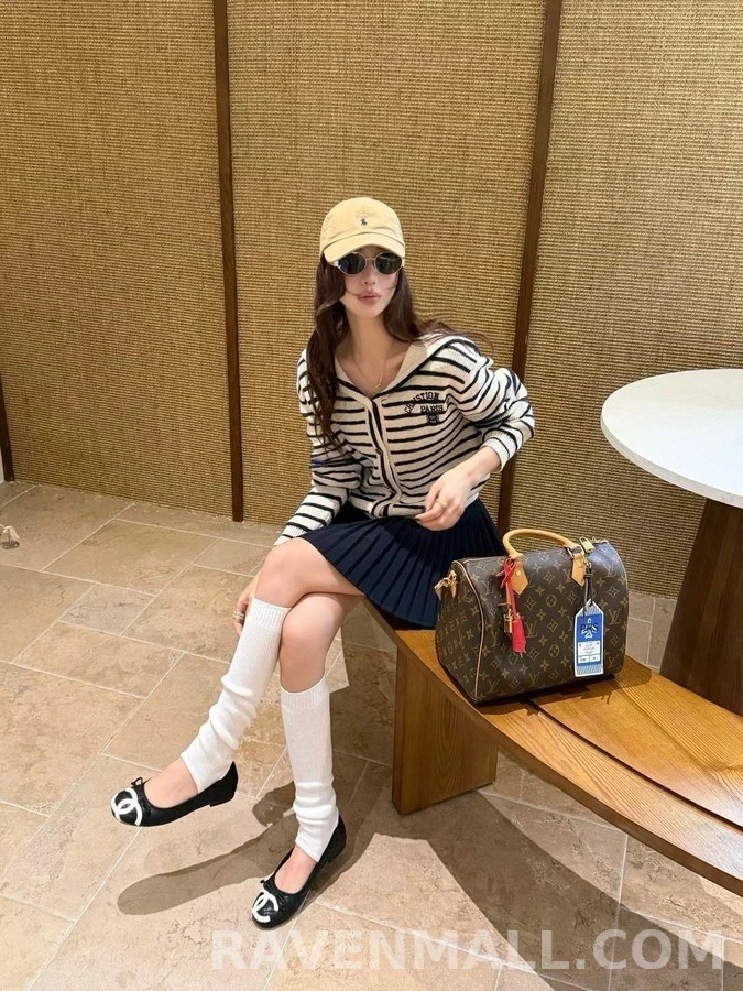 디올 디올 세일러 칼라 스트라이프 가디건 상세 이미지