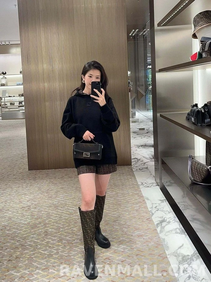 펜디 펜디 로고 자수 후드 상세 이미지