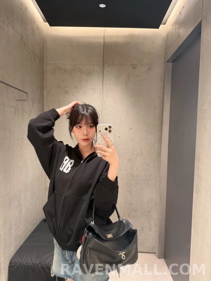발렌시아가 발렌시아가 테이프 레터링 후드 집업 상세 이미지