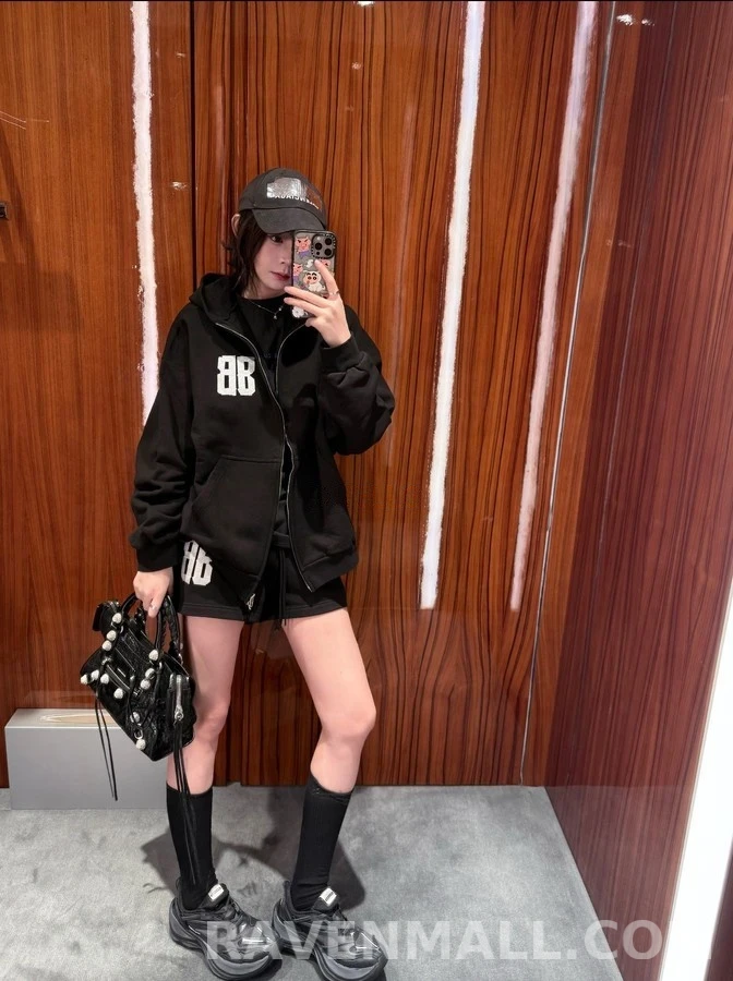 발렌시아가 발렌시아가 테이프 레터링 후드 집업 상세 이미지