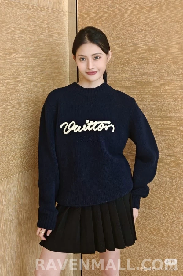 루이비통 루이비통 타월 자수 로고 니트 상세 이미지