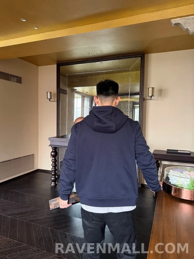 에르메스 에르메스 자수 가죽 후드 집업 상세 이미지