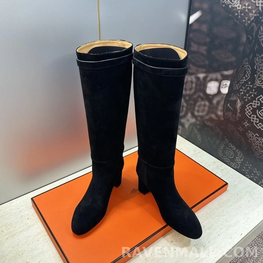 에르메스 에르메스 켈리 버클 스웨이드 롱부츠 상세 이미지