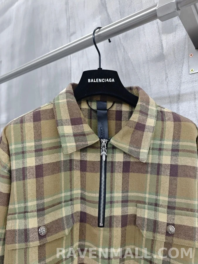 크롬하츠 크롬하츠 격자무늬 은도금 셔츠 재킷 상세 이미지